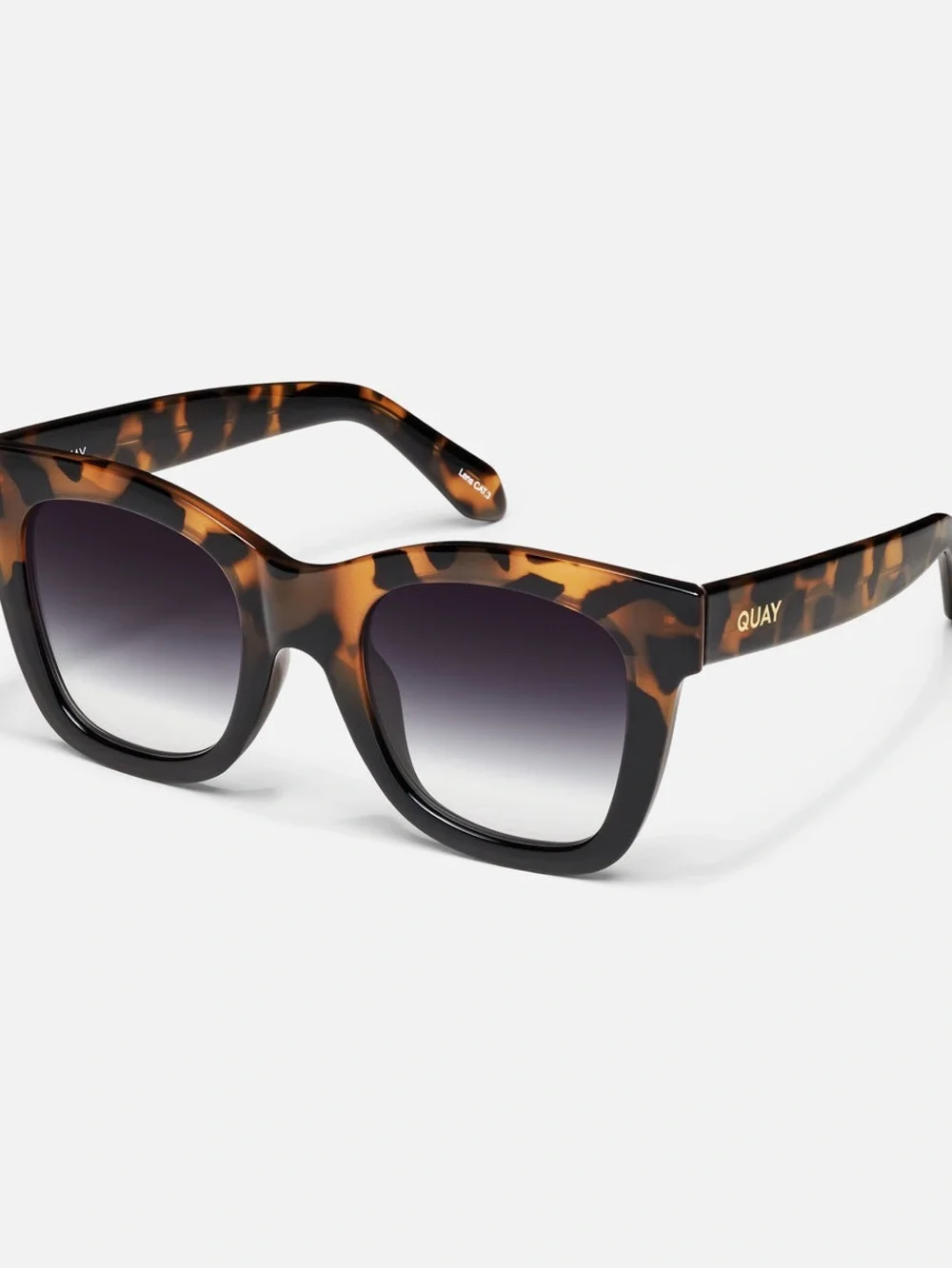 Quay Australia ever After Tortoiseshell Oversized Sunglasses Brown Gradient